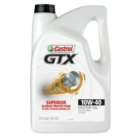 Castrol GTX 10W-40 Conventional Motor Oil, 5 QT