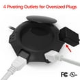 thumbnail image 4 of Clear Powe 4-Outlet 1080J Conference Table Surge Protector w/3-Port USB-A & 1-Port USB-C Chargers, Rotating Outlets, 6ft Power Cord, CP30001, 4 of 8