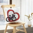 thumbnail image 5 of LALILO Throw Pillow Covers Bicycle With Love Heart Bicycle Bike Cushion Cover 18" x 18", 2 Pack, 5 of 6