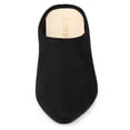 thumbnail image 3 of Mules Tacón Grueso Punta Puntiaguda Zapato Sin Cordones Para Mujeres Negro 39, 3 of 7
