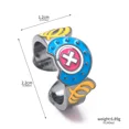 thumbnail image 4 of Anillo de Anime de una pieza, Luffy, Zoro, Sanji, Nami, Robin, Pirate, accesorios de Cosplay, dibujos animados, regalo para pareja, amigo, nuevo, 4 of 5