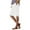 White, variant on Mgmyaa Women's Bermuda Shorts Summer Casual Elastic Mid Waisted Wide Leg Knee Length Board Shorts Beach Short Pants with Pockets