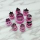 thumbnail image 3 of Cortador en forma de fruta Toystoory 9 Uds acero inoxidable verde rosa violeta rosa, 3 of 6