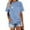 B-Sky Blue, variant on XCHQRTI Dandelion Shirt Womens Be Kind Graphic Casual Short Sleeve Tee Top