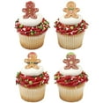 thumbnail image 5 of CakeDrake Gingerbread Friends Cupcake Rings 12 Pack, Holiday Dessert Toppers for Cupcakes Donuts Cakes, Festive Reusable Party Decorations, 5 of 6