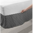 thumbnail image 2 of Geometric Bed Skirt, Repeating Monochrome Arched Scales Geometrical Shapes Illustration, Elastic Bedskirt Dust Ruffle Wrap Around for Bedding Decor, 4 Sizes, Charcoal Grey and White, by Ambesonne, 2 of 2