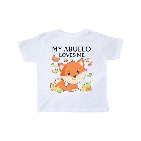 

Inktastic My Abuelo Loves Me- little fox Gift Toddler Boy or Toddler Girl T-Shirt