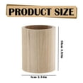 thumbnail image 3 of Aminojy Unfinished Wood Pen Holder - Natural Cylindrical Desktop Organizer for Pencils & Pens, Rustic Office & Home Stationery Storage with Smooth Finish, 3 of 9