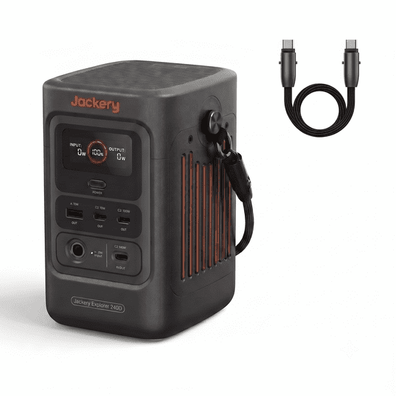 Jackery E240DC Version Portable Power Station, 256Wh Backup Lithium Battery Pack, 200W Output Power Bank for Camping and Outdoor Exploration