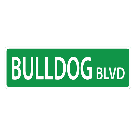 Bulldog Street Sign