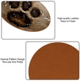 thumbnail image 5 of Paw Print Set of 6 Microfiber Leather Round Coasters, 11x11 cm/4.3x4.3 in, Drink Coasters for Home and Bar, Table Coasters, 5 of 6