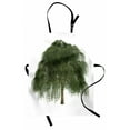thumbnail image 1 of Willow Tree Apron, Weeping Branches with Joyous Leaves Botanical Theme, Unisex Kitchen Bib with Adjustable Neck for Cooking Gardening, Adult Size, Green Olive Green, by Ambesonne, 1 of 4