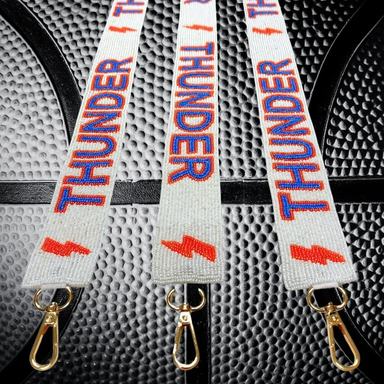 Lashicorn Oklahoma City Beaded Purse Strap Blue and Orange