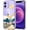 Sierra Mountains, variant on Case for iPhone 12 Mini Case Clear with Design Slim Protective Soft TPU Bumper Embossed Flroal Pattern 5.4 Inch (Stained Glass Flower)