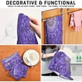 thumbnail image 2 of Violet Ethnic Mandala Tea Towels Set of 6 Wild Flower Kitchen Dish Cloth with Hanging Loop, 18"x28"Lint-Free Absorbent Towel for Kitchen Drying Wiping and Cleaning, 2 of 5