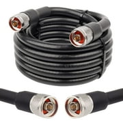 10 ft N Male to N Male Cable (50 Ohm), MOOKEERF Pure Copper Low-Loss Coaxial Extension Cables for LTE/Ads-B/Ham/Wifi/Antenna/Signal Booster Use