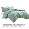 thumbnail image 5 of Veria 4 Piece Queen Comforter Set with Leaf Vein Stitching The Urban Port, Green- Saltoro Sherpi, 5 of 6