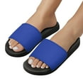 thumbnail image 5 of GZHJMY Stylish Slides for Women Men, Bright Blue Solid Color Soft Flexible Slip-on Sandals Slippers, 5 of 7