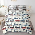 thumbnail image 1 of Erosebridal Railyway Train Bed in a Bag Full size,Transportation Theme Bed Set,Cartoon Car Bedding Full Size,Super Cozy Railroad Room Decor,Reversible,7pcs, 1 of 5
