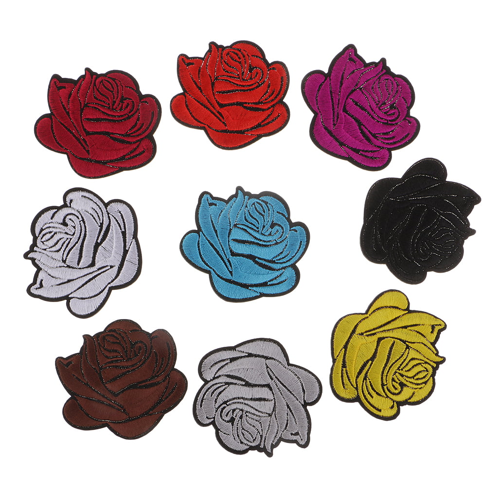 New Embroidered Applique Patch design DIY Sew On ironed on  lovely roses