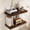 Rustic Brown, variant on 8 Inch Deep Rustic Wood Floating Shelves, White Square Wall Storage & Display Shelves for Kitchen, Bathroom, Living Room, Set of 2