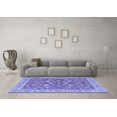thumbnail image 3 of Ahgly Company Machine Washable Indoor Rectangle Persian Blue Traditional Area Rugs, 3' x 5', 3 of 4