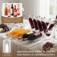 thumbnail image 2 of Clear Acrylic Wine Rack, Modular Stackable Countertop Wine Bottle Holder with Leaf Shaped Support, Multi Purpose Versatile Wine Display Stand for Home Bar Party Daily Organizing (Transparent - 4pcs), 2 of 8