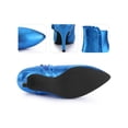 thumbnail image 2 of BLISSFUL STEP Pointed Toe Ruffle Stiletto Heel Ankle Boots for Women, 2 of 5