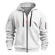 thumbnail image 5 of Dolkfu Sudadera con capucha para hombre, sudadera con cremallera completa y bolsillos en las mangas, camiseta de entrenamiento para hombre XL, 5 of 5