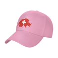 thumbnail image 1 of TEQUAN Peaked Cap Switzerland Flag Adult Unisex Adjustable Curved Brim Baseball Cap Hat, Pink, 1 of 8