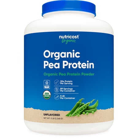 Nutricost Organic Pea Protein Isolate Powder (5LBS) - Unflavored, Gluten Free, Non-GMO, Vegan