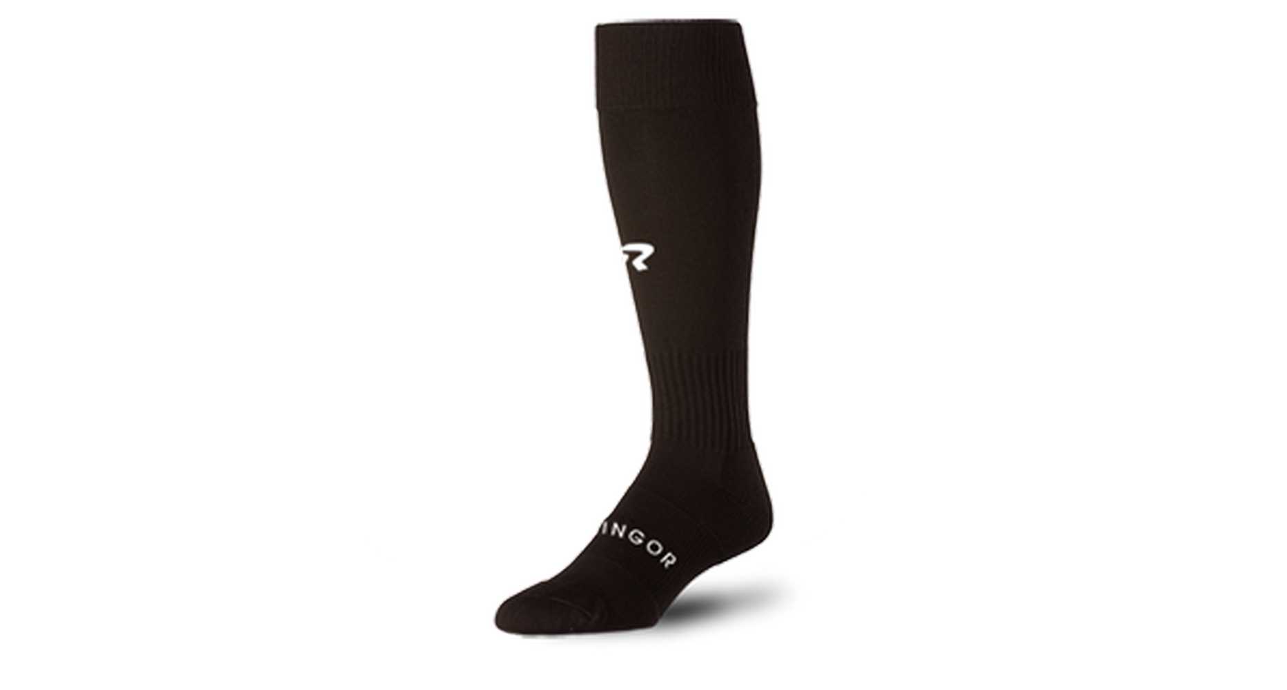 Ringor Ringor Black Softball Socks Diamond Fit Arch/Ankle Compression. RingorBlackSock
