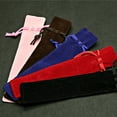 thumbnail image 6 of JZROCKER Velvet Solid Color Single Pen Bag Case Sleeve Holder Student Gifts Pencil Bags, 6 of 10