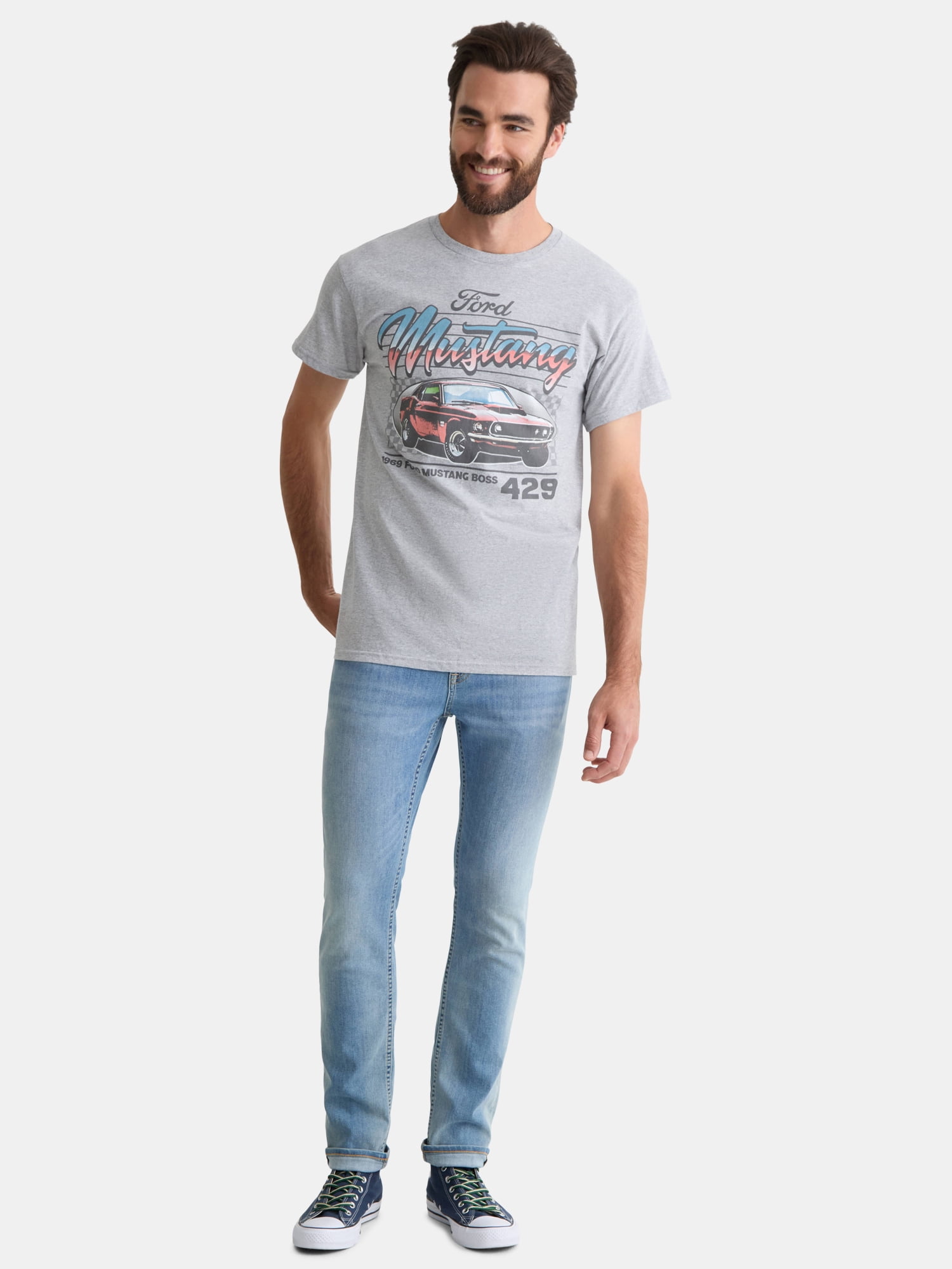 Ford Mustang Men's and Big Men's Graphic Tee with Short Sleeves, Sizes S-3XL