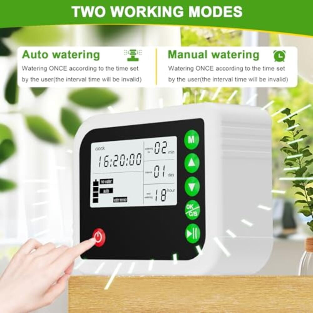 Automatic Indoor Plant Watering System Drip Irrigation Kit with Adjustable Timers for Personalized Care of Up to 15 Pots
