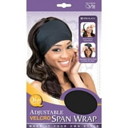 Qfitt Adjustable Velcro Span Wrap Black,Pack of 6