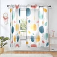 thumbnail image 5 of Colored Pebbles Semi Sheer Curtains for Living Room Bedroom Set of 2 Insulated Window Drapes, 5 of 6