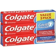 Colgate Fluoride Cavity Protection Tubes Toothpaste, 6.4 oz, 3 count