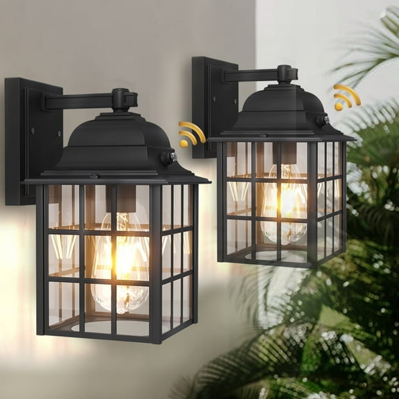 Outdoor Lights Fixture Wall Mount 2 Pack Outdoor Wall Lights Dusk to Dawn Porch Lights Outdoor Wall Lantern Exterior Waterproof Wall Sconces for Garage House