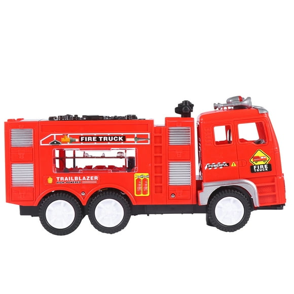 EeaseMX Camión de bomberos de juguete con música y luz de lámpara, modelo de coche, simulación de camión de juguete, juguete para niños, color rojo