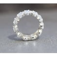 thumbnail image 4 of Lakshya jewel LLC Cubic Zirconia Round Cut for Women Wedding Full Eternity Band Ring 14K White Gold Plated, 4 of 6