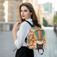 thumbnail image 6 of FORMRS Mini Backpack Purse for Women Travel Daypack Casual Shoulder Bag, Colorful Black Cat, 6 of 7