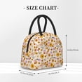 thumbnail image 2 of Honeii Boho Flowers Print Insulated Lunch Bag Women Reusable Lunch Box with Pocket for Work Picnic Travel -One Size, 2 of 6