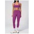 thumbnail image 2 of PISONIC Two Piece Workout Sets for Women Color Block Sports Bra and High Waist Leggings Gym Yoga Active Wear Outfits, 2 of 7