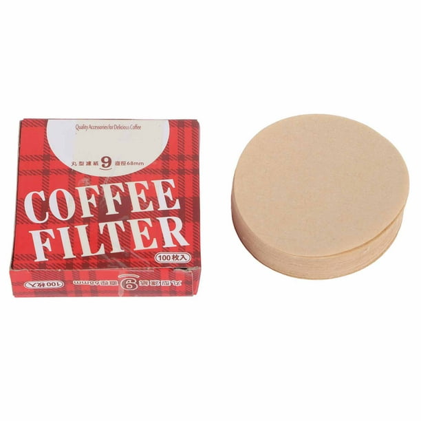 Papel de filtro, 100 piezas de papel de filtro de café, colador de café, filtro de café de papel construido para durar