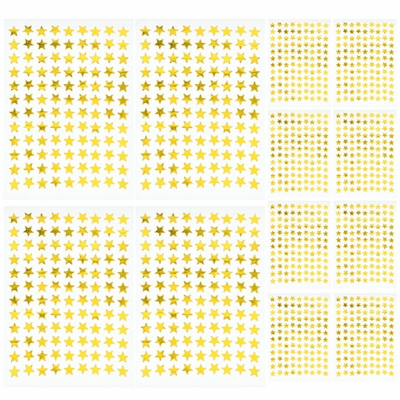 CCOCC 100 Sheets Star Stickers Gold Self-adhesive Decals Reward for Adults,Children,and Students