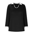 thumbnail image 4 of Chemise Décontractée Ample à Manches Longues à Col Rabattu pour Femmes, Blouse de Bureau Confortable, Vêtements Basiques pour Femmes, 4 of 4