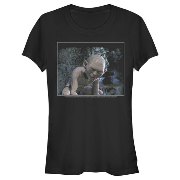 Junior's The Lord of the Rings Fellowship of the Ring Smiling Gollum Graphic Tee Black Small