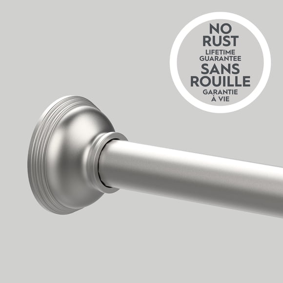 Better Homes & Gardens Rustproof Traditional Adjustable Tension Shower Curtain Rod, No Drill