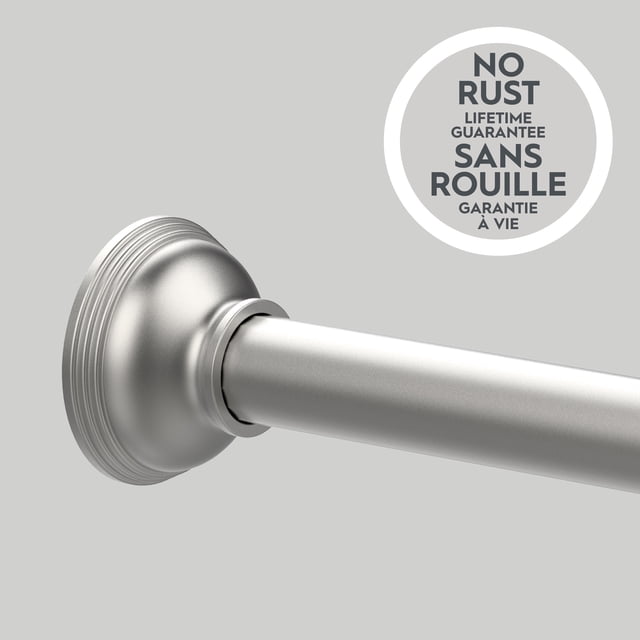 Better Homes & Gardens Rustproof Traditional Adjustable Tension Shower Curtain Rod, No Drill